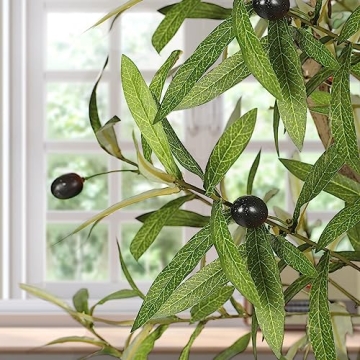 FEELEAD 7ft Faux Olive Tree for Home Decor Indoor