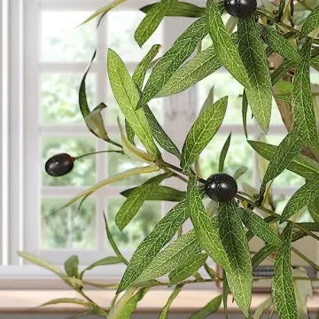 FEELEAD 7ft Faux Olive Tree for Home Decor Indoor