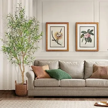 FEELEAD 7ft Faux Olive Tree for Home Decor Indoor