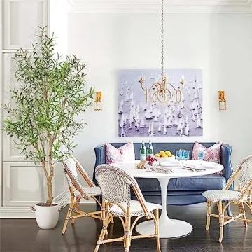 FEELEAD 7ft Faux Olive Tree for Home Decor Indoor