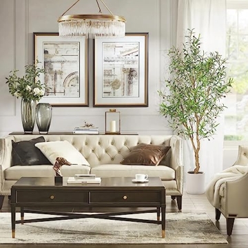 FEELEAD 7ft Faux Olive Tree for Home Decor Indoor