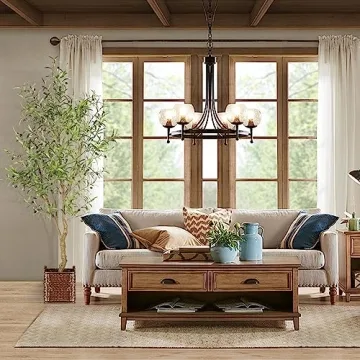 FEELEAD 7ft Faux Olive Tree for Home Decor Indoor