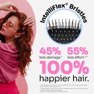 Wet Brush Original Detangling Brush, Techno Stone Brown - Gently Detangles Wet or Dry Hair - Hair Brush for All Hair Types - Painless, Reduces Breakage and Split Ends