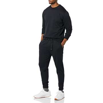 Amazon Aware Men's Crewneck Fleece Sweatshirt, Black, Small