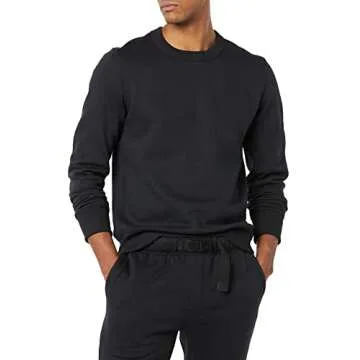 Amazon Aware Men's Crewneck Fleece Sweatshirt, Black, Small