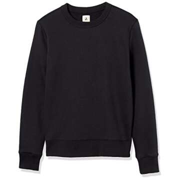 Amazon Aware Men's Crewneck Fleece Sweatshirt, Black, Small