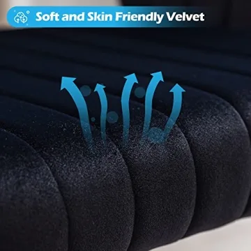 Stylish Velvet Office Chair with Gold Base for Comfort