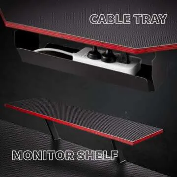 DESINO L Shaped Gaming Desk 59 inch Corner Workstation