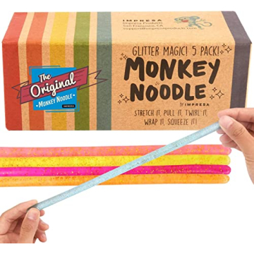IMPRESA Monkey Noodle Fidget Toys - Stretchy Sensory Fun
