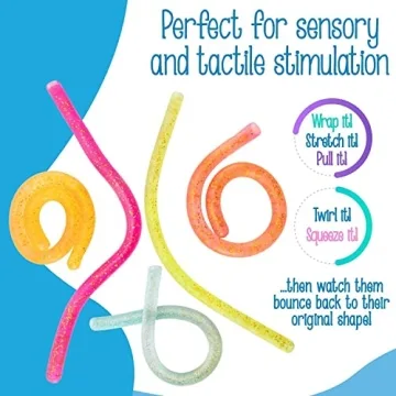 IMPRESA Monkey Noodle Fidget Toys - Stretchy Sensory Fun