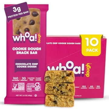 Whoa Dough Edible Cookie Dough Bars- Certified Non-GMO, Kosher and Gluten Free Bars - Healthy Snack ...