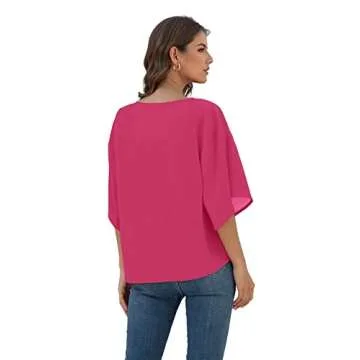 Stylish VIISHOW Summer Tie Front V Neck Blouse for Women