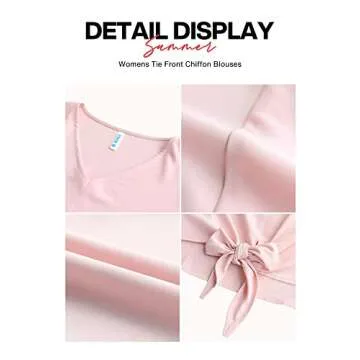 Stylish VIISHOW Summer Tie Front V Neck Blouse for Women