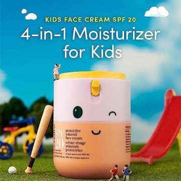 Evereden Kids Face Cream, 1.7 oz. | Fragrance-Free and Kids Face Lotion with SPF 20 | Clean and Non-...