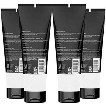 TRESemme Hair Gel, Mega Sculpting Hold for Edge Control, Frizz Control and Curly Hair with Coconut Oil, 9 Ounce (Pack of 4)