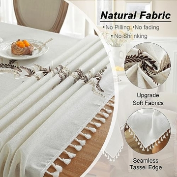 Stylish JIALE Waterproof Tablecloth for Rectangle Tables