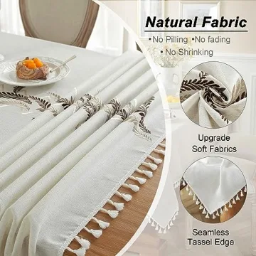 Stylish JIALE Waterproof Tablecloth for Rectangle Tables