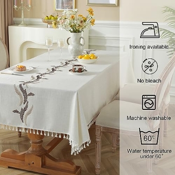 Stylish JIALE Waterproof Tablecloth for Rectangle Tables
