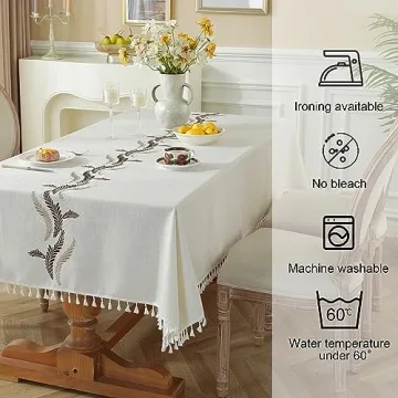 Stylish JIALE Waterproof Tablecloth for Rectangle Tables