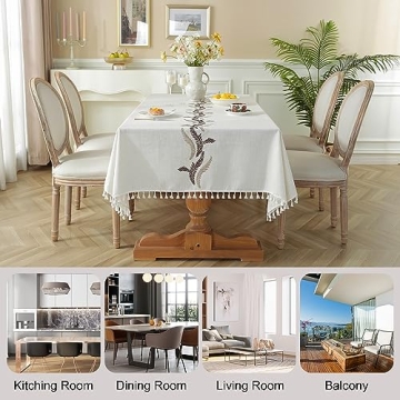 Stylish JIALE Waterproof Tablecloth for Rectangle Tables