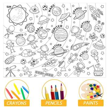 Outer Space Giant Coloring Poster for Kids Activity Roll Art