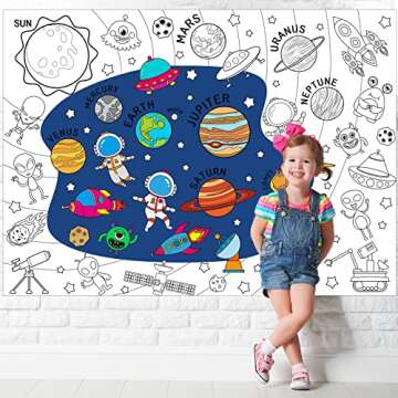 Outer Space Giant Coloring Poster for Kids Activity Roll Art