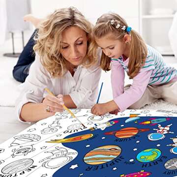 Outer Space Giant Coloring Poster for Kids Activity Roll Art