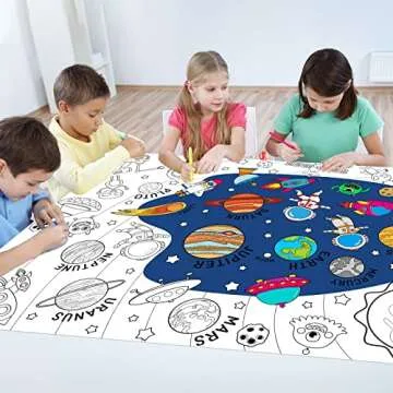 Outer Space Giant Coloring Poster for Kids Activity Roll Art
