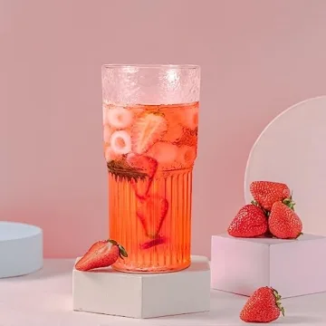 Bandesun 22oz High Borosilicate Glass Cups with Lids