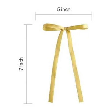 Meseey 30 Pcs Satin Bows with Twist Tie 5 x 7 Inch Pretied Premade Ribbon Bows for Tree Wreath Garla...