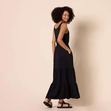 Amazon Essentials Women's Sleeveless Elastic Waist Summer Maxi Dress (Available in Plus Size)