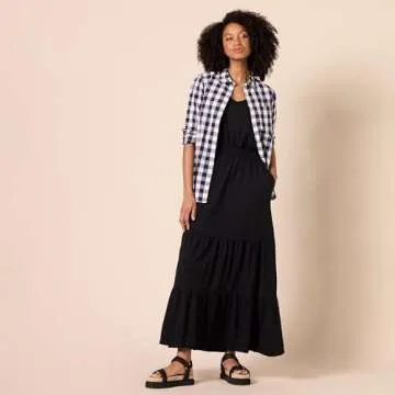 Amazon Essentials Women's Sleeveless Elastic Waist Summer Maxi Dress (Available in Plus Size)