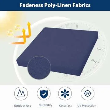 Favofamilie Outdoor Chair Cushions Set of 4 - Water-Resistant Blue