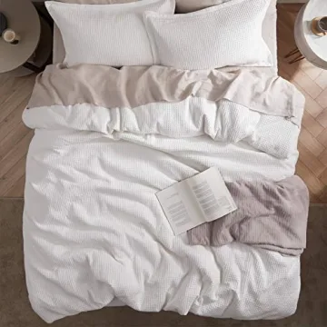 Bedsure Cotton Duvet Cover Set - Luxury Soft White Duvet