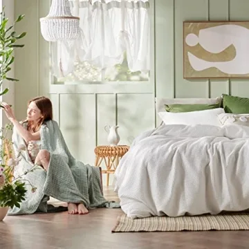 Bedsure Cotton Duvet Cover Set - Luxury Soft White Duvet