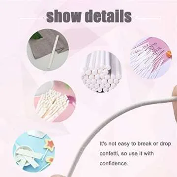 500 Pcs 4-Inch White Lollipop Sticks,Cake Pops Sticks,Paper Treat Sticks Sucker Stick for Cake Toppers,Dessert,Chocolate,Cookie,Candy(3mm)