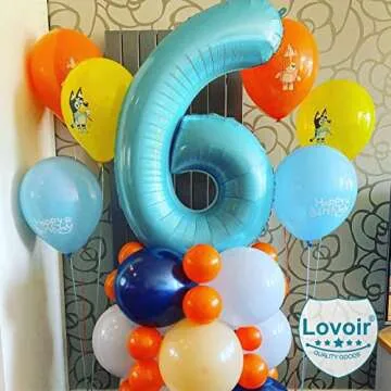 40 Inch Baby Blue Number 8 Balloon Large Size Jumbo Digit Foil Mylar Helium Light Blue Balloons for Boys 8th Blue Theme Birthday Party Supplies Anniversary Celebration Decorations Photo Shoot