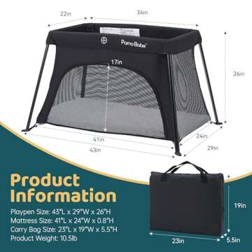 Lightweight Pamo Babe Travel Crib for Easy Baby Travel