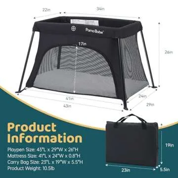 Lightweight Pamo Babe Travel Crib for Easy Baby Travel