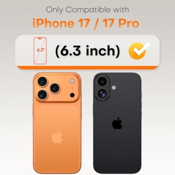 TOCOL for iPhone 17 Pro Screen Protector Highly Durable HD Tempered Glass 2-Pack