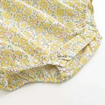 Simplee kids Baby Girls Summer Romper Onesie Infant Newborn Floral Ruffled Sleeveless Bodysuit