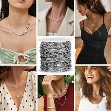 Stainless Steel Paperclip Chain Roll for Jewelry Making