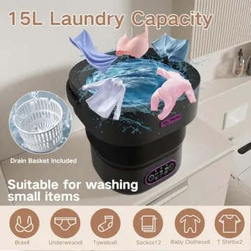 Compact Portable Washing Machine for Travel and Home