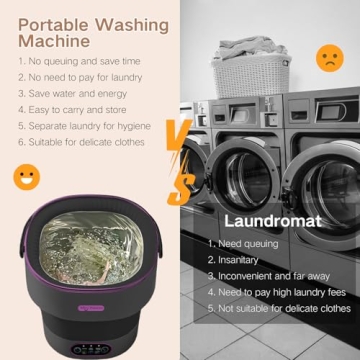 Compact Portable Washing Machine for Travel and Home