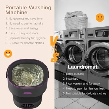 Compact Portable Washing Machine for Travel and Home