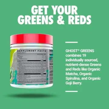 GHOST Greens Powder: 19 Superfoods for Optimal Health