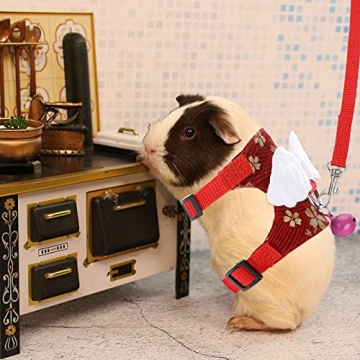 Floral Guinea Pig Harness and Leash Set for Small Pets