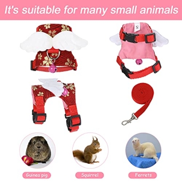 Floral Guinea Pig Harness and Leash Set for Small Pets