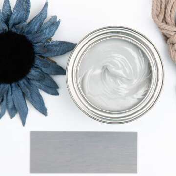 Dixie Belle No Pain Gel Stain | Weathered Gray | Oil-Based Stain for Wood Projects | DIY Wood Stain for Projects | Deep Coverage, Wood Grain Enhancer