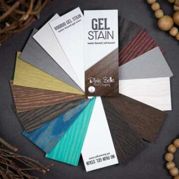 Dixie Belle No Pain Gel Stain | Weathered Gray | Oil-Based Stain for Wood Projects | DIY Wood Stain for Projects | Deep Coverage, Wood Grain Enhancer